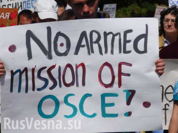 Massive protest in Donetsk rallies against armed OSCE mission in Donbass (VIDEO)