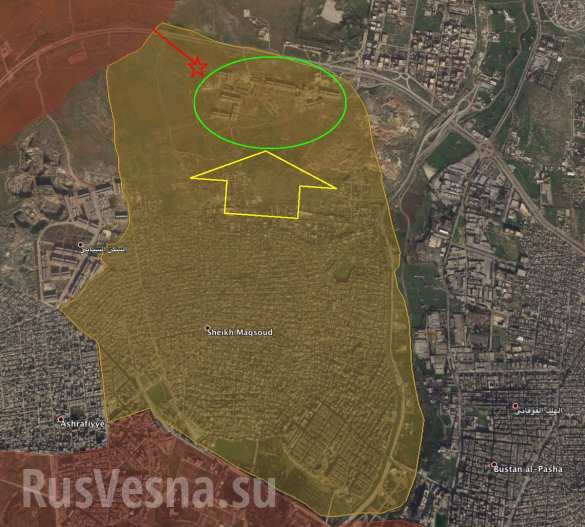 СРОЧНО: Котел в Алеппо полностью замкнут, курды ударили навстречу «Тиграм», взорван склад оружия террористов (ФОТО, КАРТА) | Русская весна