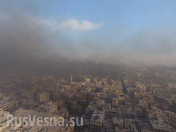 «Майдан» в Алеппо: боевики жгут шины, чтобы спрятаться от российской авиации (ФОТО, ВИДЕО) | Русская весна